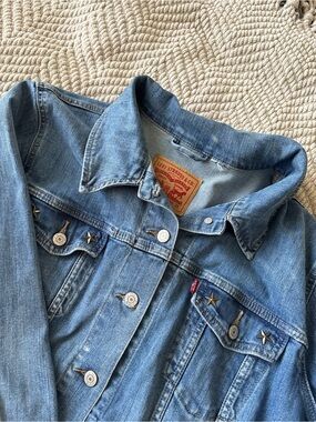 Levi's Light Blue Denim Jacket with Star Studs